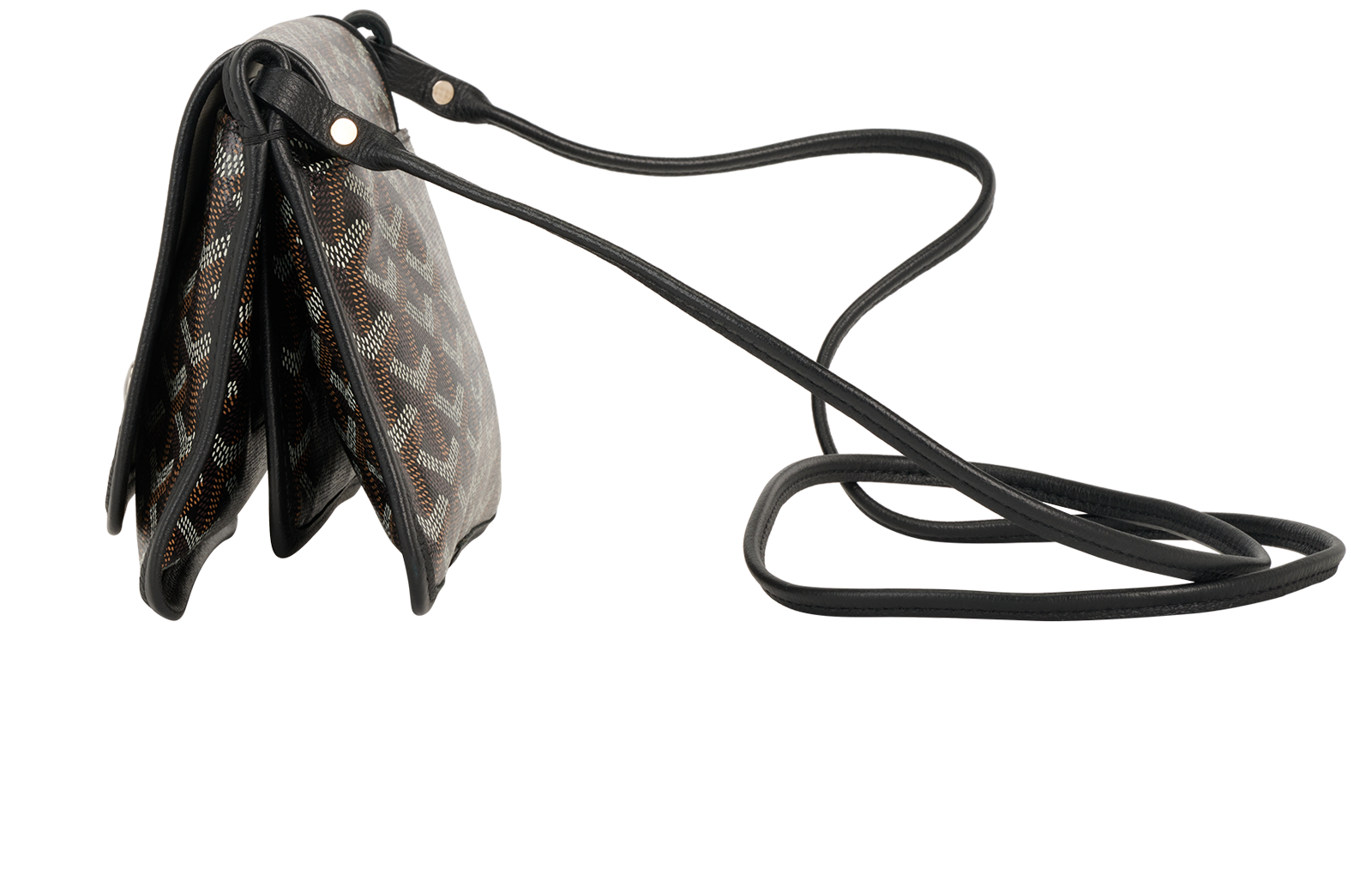 Plumet Crossbody, &pound;995, Handbags, Black/Brown, Canvas, Bottom view